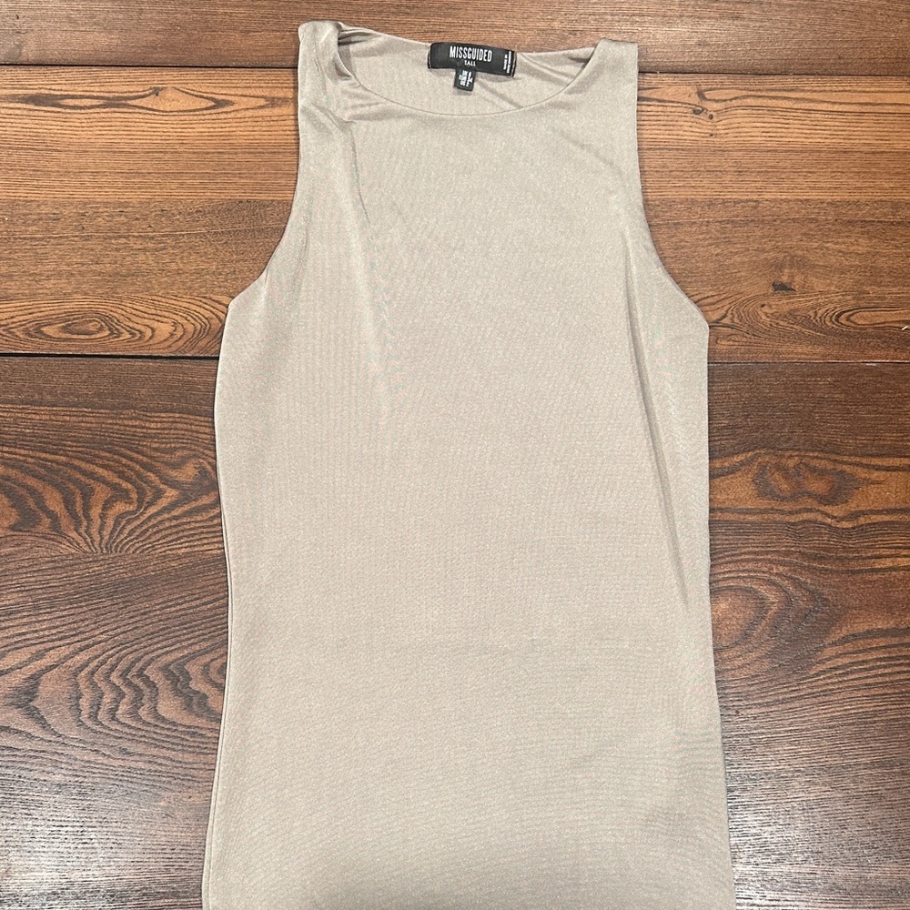 Satin High Neck Tank